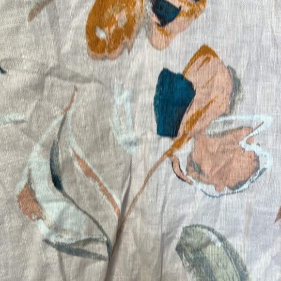 Rachel Zoe 100% Linen floral Pink and Orang Dress - Picture 4 of 5